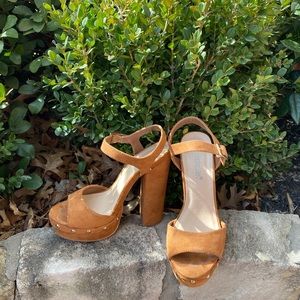 Block Heel Sandal Cognac 6